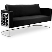 Contemporary Casa Sofa Black Velvet