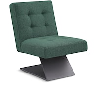 Zeal Green Boucle Fabric Accent Chair