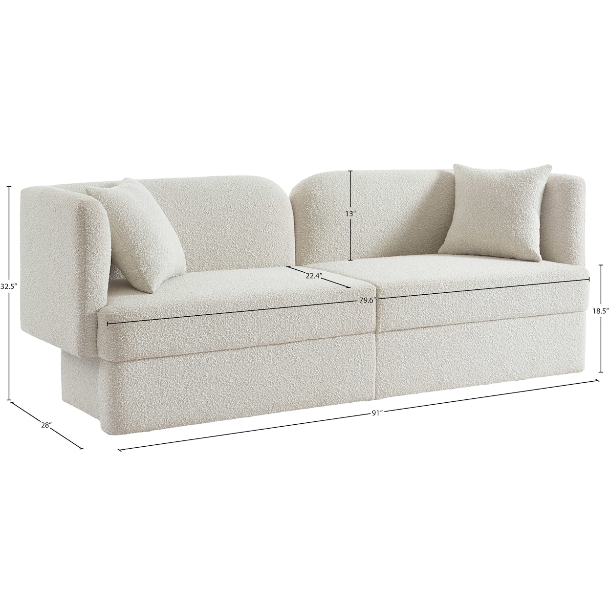 Meridian Furniture Marcel Sofa