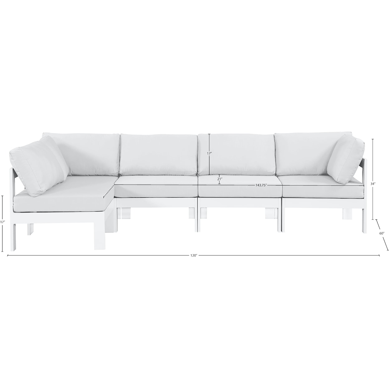 Meridian Furniture Nizuc Modular Sectional