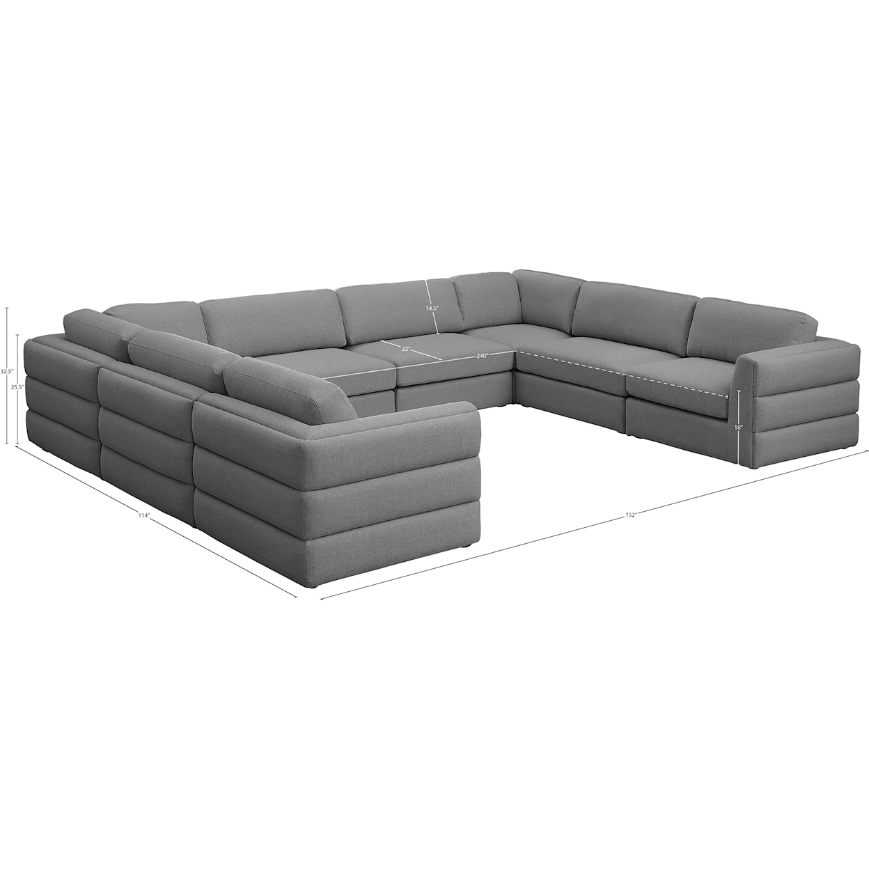 Meridian Furniture Beckham Modular Sectional