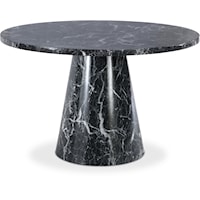 Omni Black Faux Marble Dining Table
