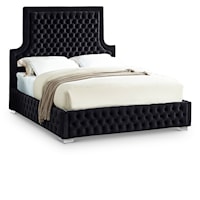 Sedona Black Velvet Queen Bed