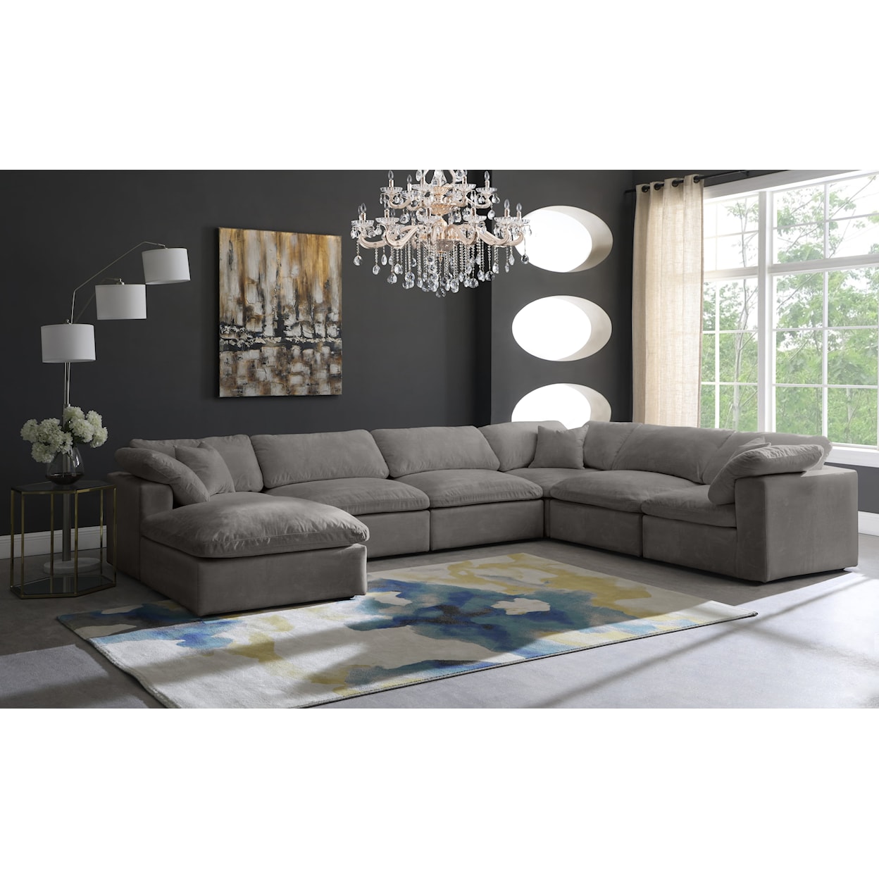 Meridian Furniture Cozy Comfort Modular Sectional