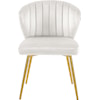 Meridian Furniture Finley Cream Velvet Dining Chair with Gold Legs