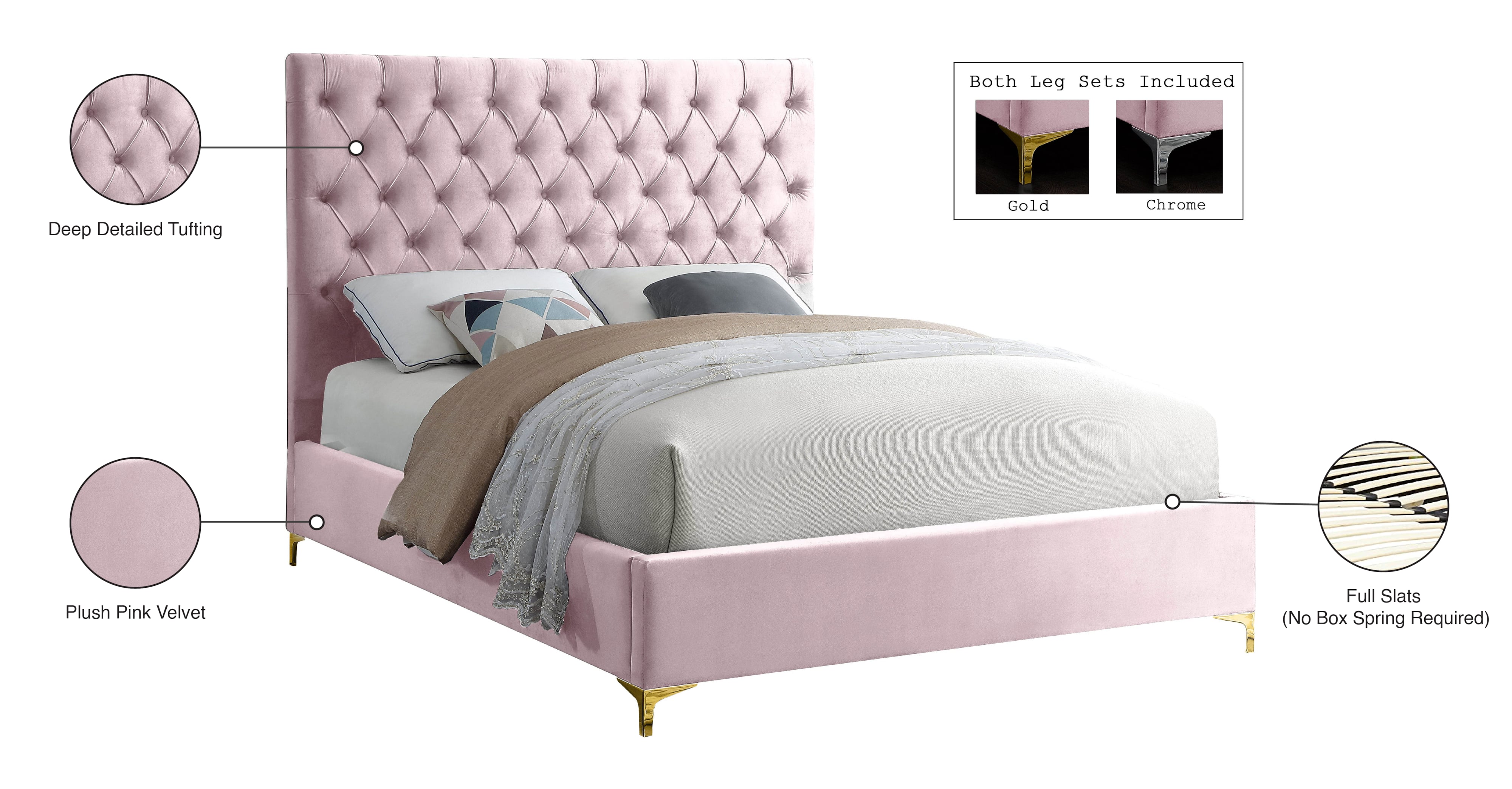 Cruz velvet deals bed