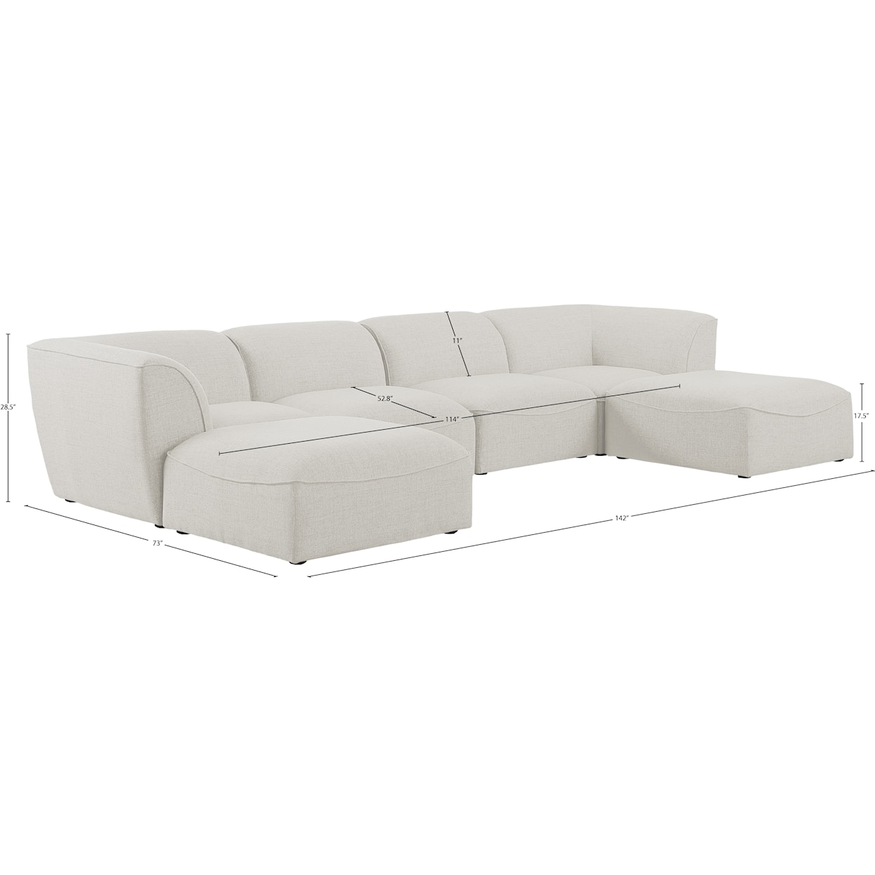 Meridian Furniture Miramar Modular Sectional