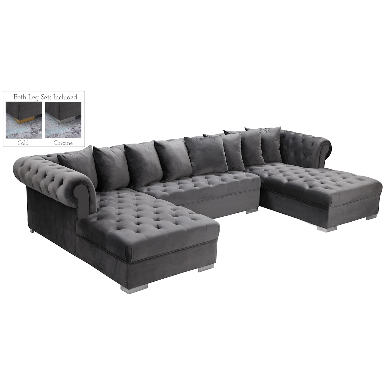 Meridian Furniture Presley 3pc. Sectional