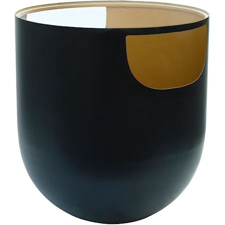 Contemporary Doma End Table Black / Gold
