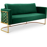 Contemporary Casa Sofa Green Velvet