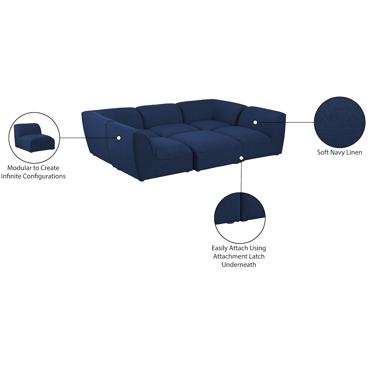 Meridian Furniture Miramar Modular Sectional