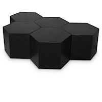 Eternal Modular 5-Piece Coffee Table - Black