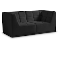 Relax Black Velvet Modular Sofa