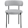 Meridian Furniture Beacon Fabric Dining Chair with Black Iron Frame