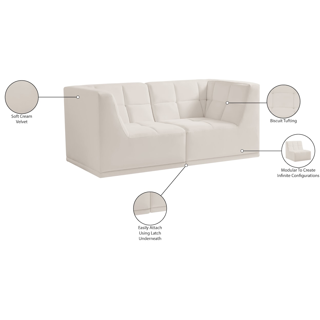 Meridian Furniture Relax Modular Sofa