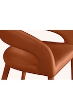 Meridian Furniture Destiny Contemporary Upholstered Cream Velvet Counter Stool