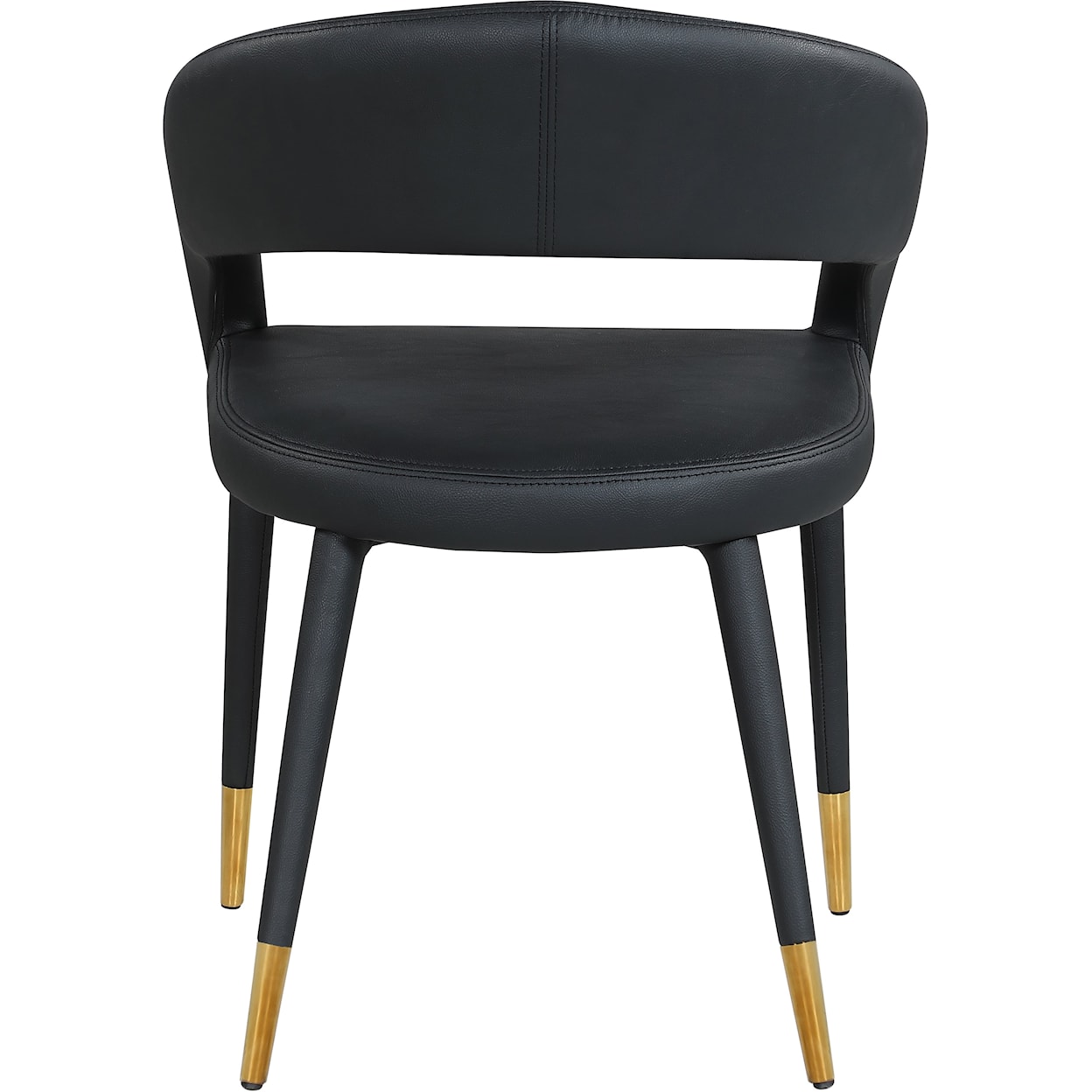 Meridian Furniture Destiny Upholstered Black Faux Leather Dining Chair