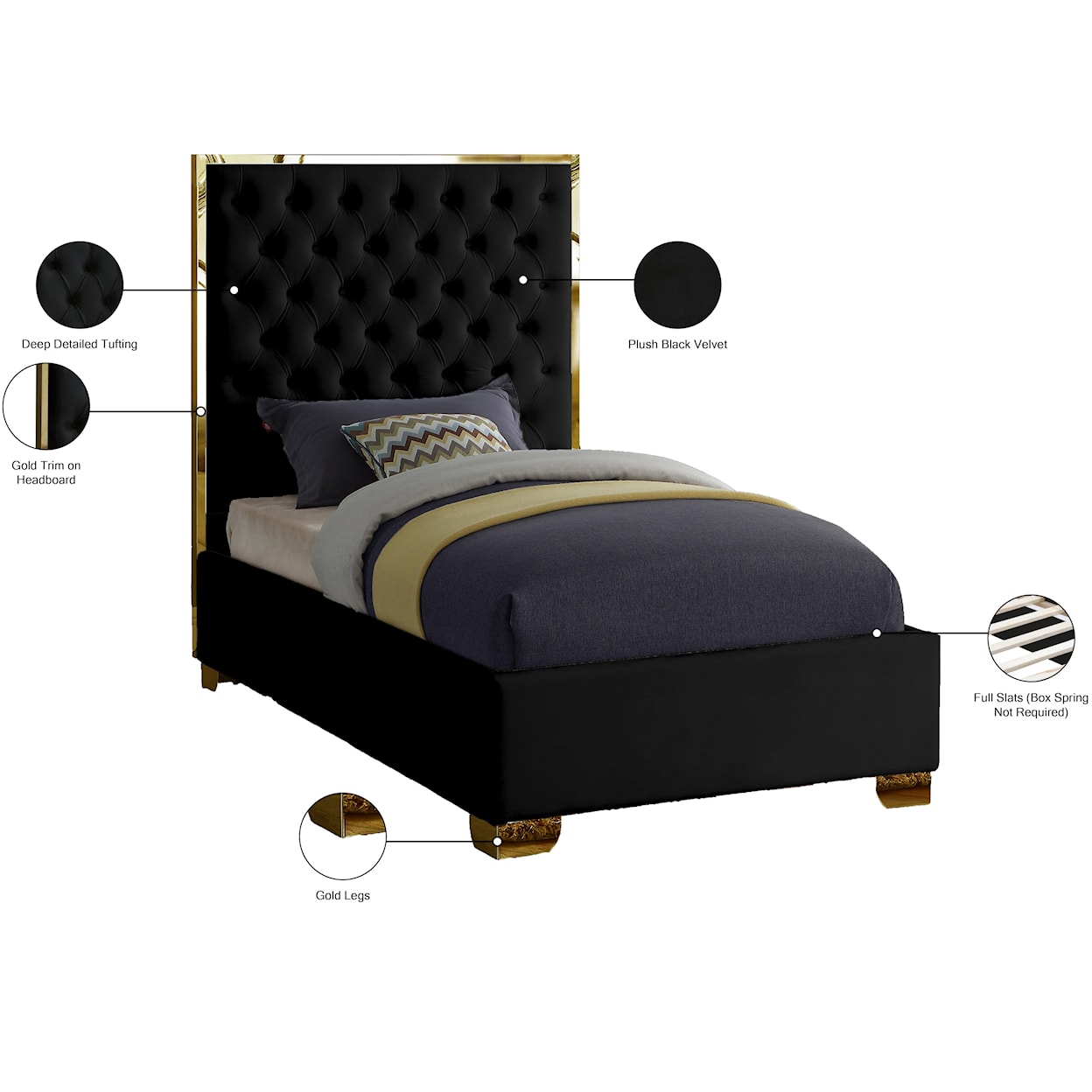 Meridian Furniture Lana Twin Bed
