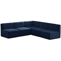 Quincy Navy Velvet Modular Sectional