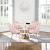 Meridian Furniture Belle Pink Velvet Dining Chair