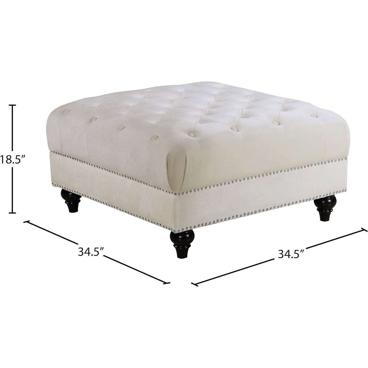 Meridian Furniture Sabrina Ottoman