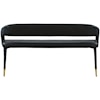 Meridian Furniture Destiny Upholstered Black Faux Leather Bench