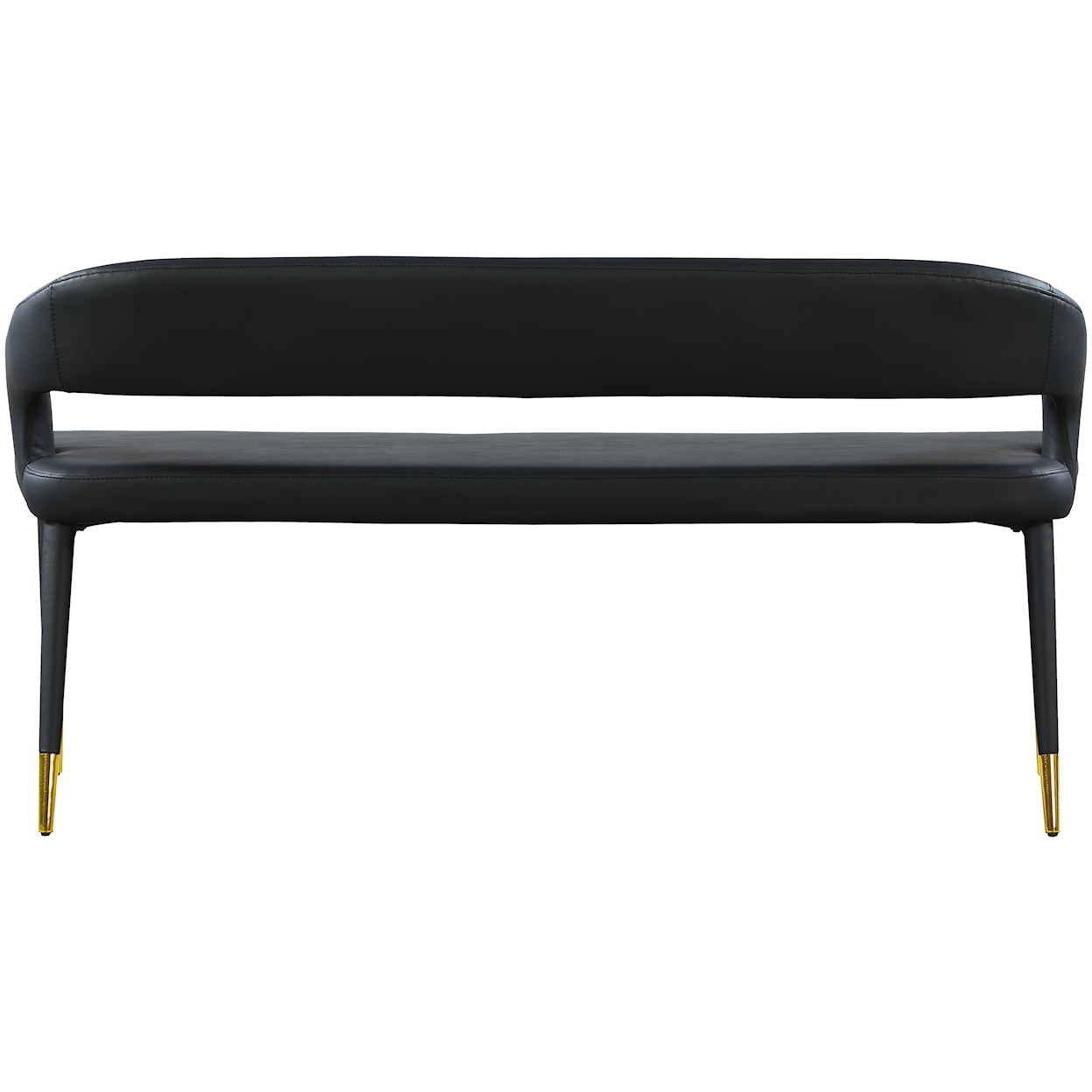 Meridian Furniture Destiny Upholstered Black Faux Leather Bench