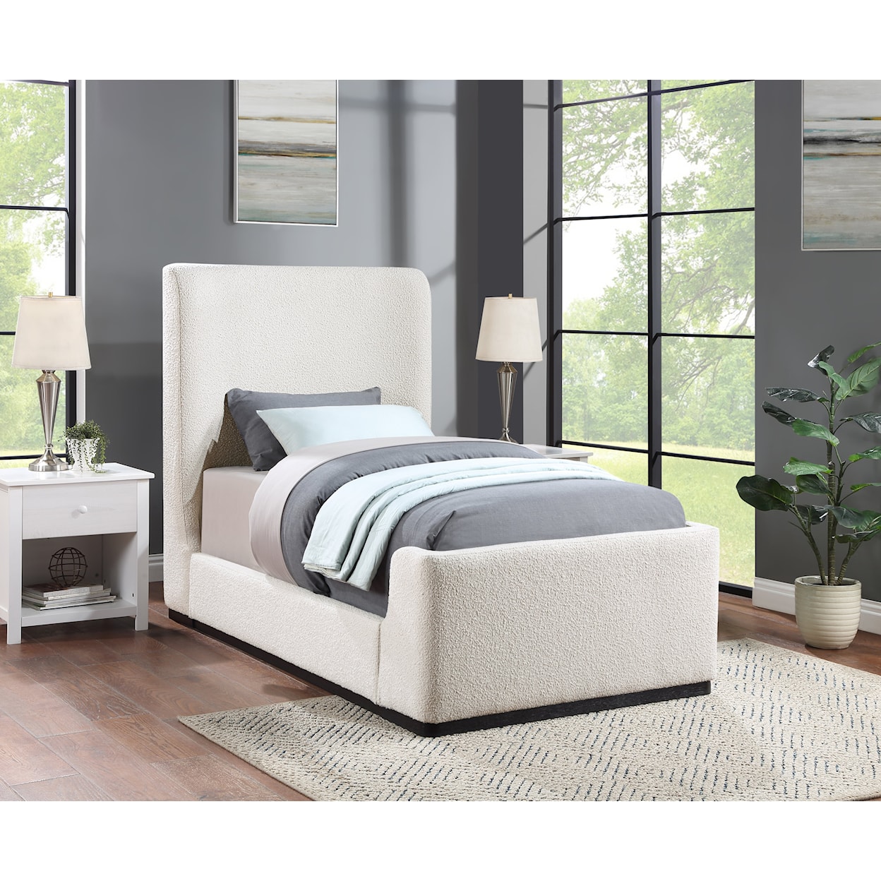 Meridian Furniture Oliver Twin Bed (3 Boxes)