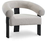 Winston Cream Boucle Fabric Accent Chair