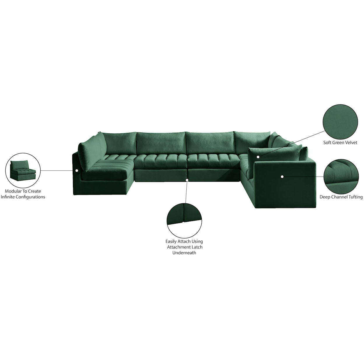 Meridian Furniture Jacob Modular Sectional