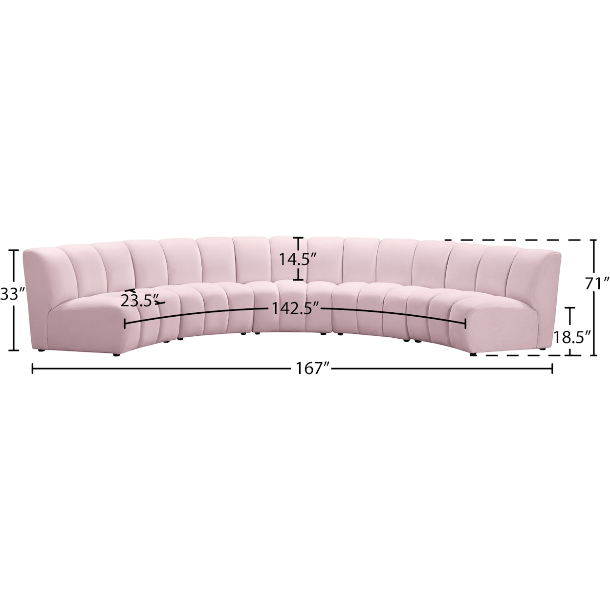 Meridian Furniture Infinity 5pc. Modular Sectional