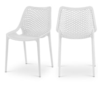 Mykonos White Outdoor Patio Dining Chair