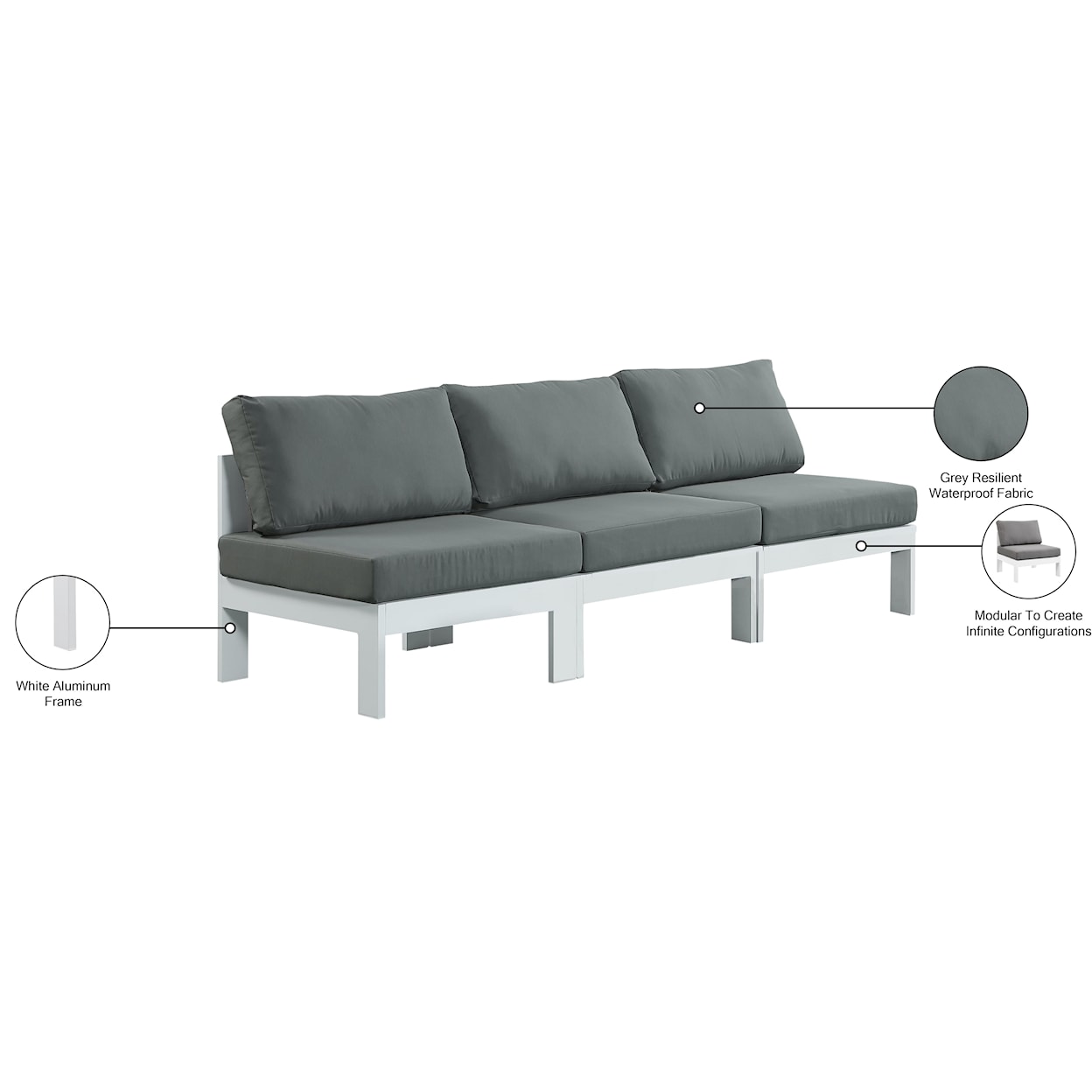 Meridian Furniture Nizuc Modular Sofa