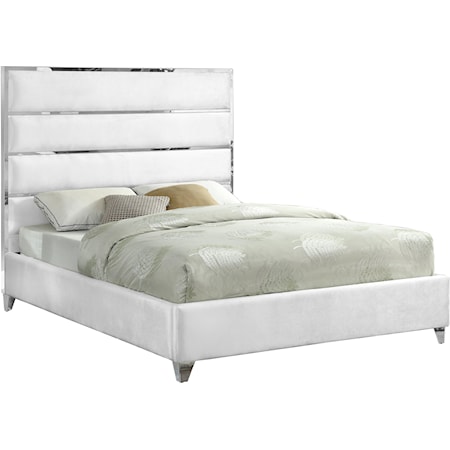 Contemporary Velvet Full Bed