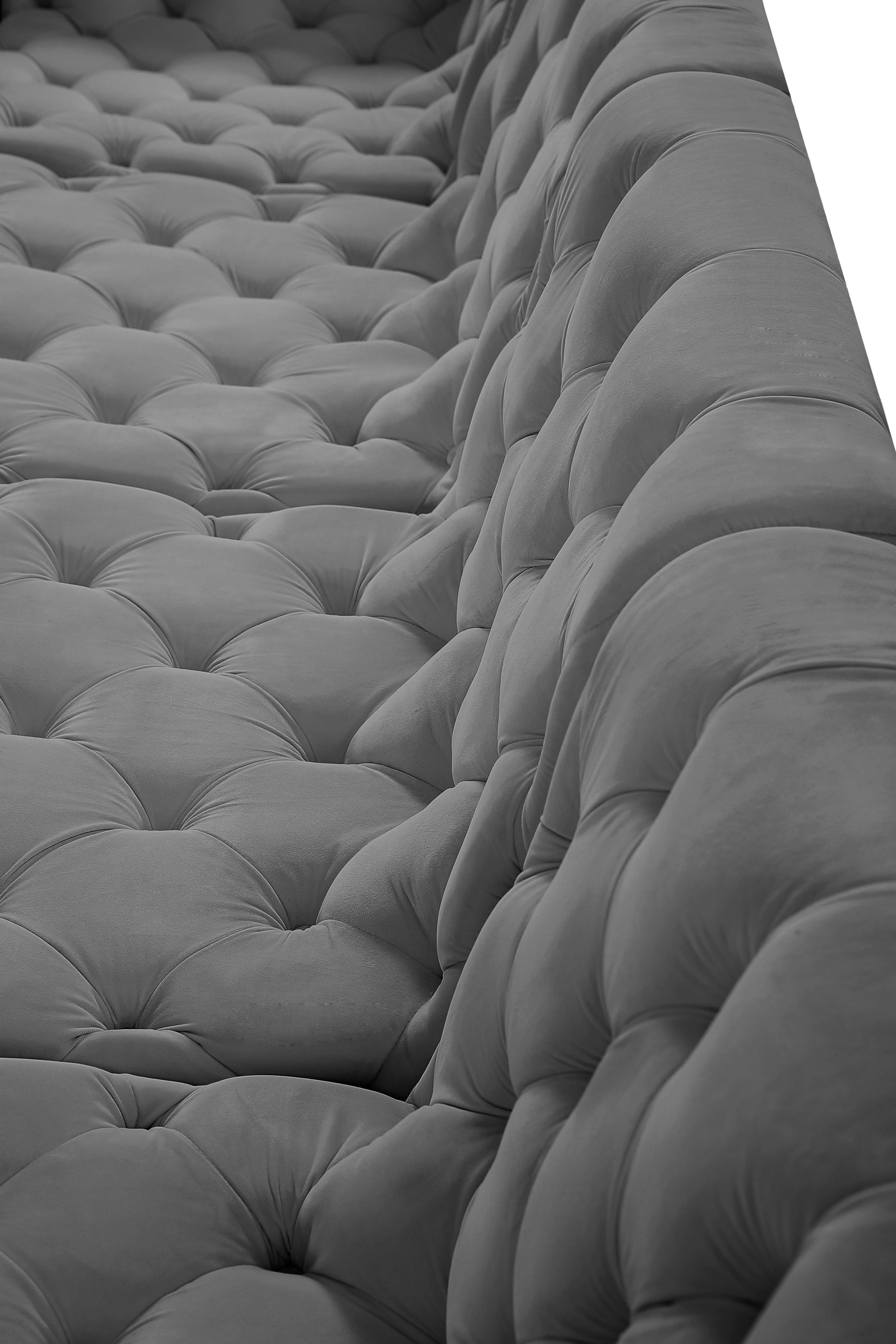 Meridian Furniture Tuft 680GreySec8A Tuft Grey Velvet Modular