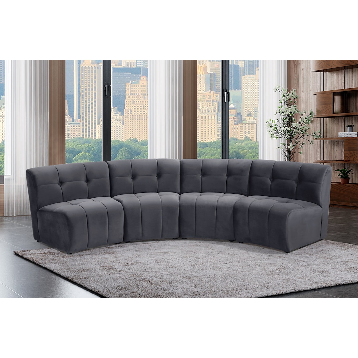 Meridian Furniture Limitless 4pc. Modular Sectional