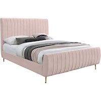 Contemporary Velvet Full Bed