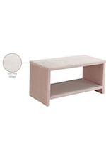 Meridian Furniture Cleo Contemporary Upholstered Pink Velvet Nightstand with Shelving