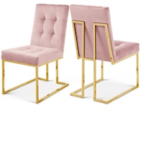 Pierre Pink Velvet Dining Chair