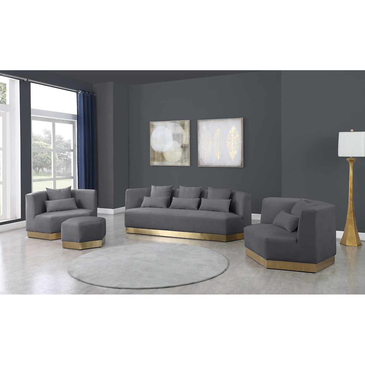 Meridian Furniture Marquis Ottoman