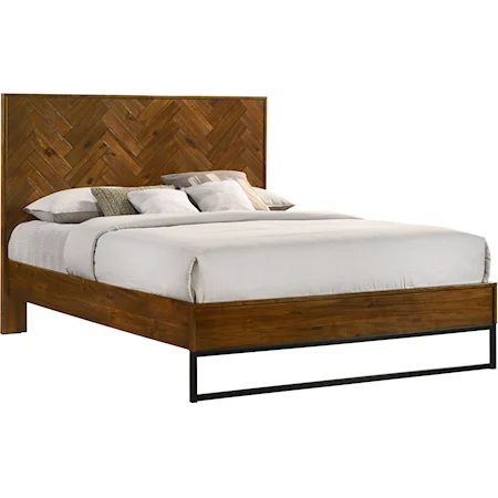 Reed Antique Coffee Queen Bed (3 Boxes)