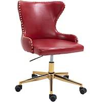 Hendrix Red Faux Leather Office Chair