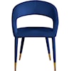 Meridian Furniture Destiny Upholstered Navy Velvet Dining Chair