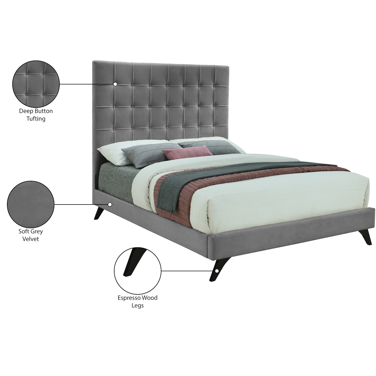 Meridian Furniture Elly Full Bed