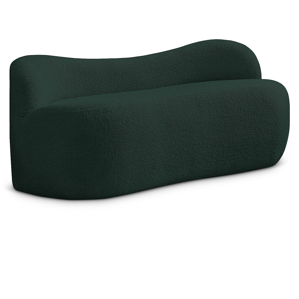 Meridian Furniture Flair Upholstered Green Boucle Fabric Bench