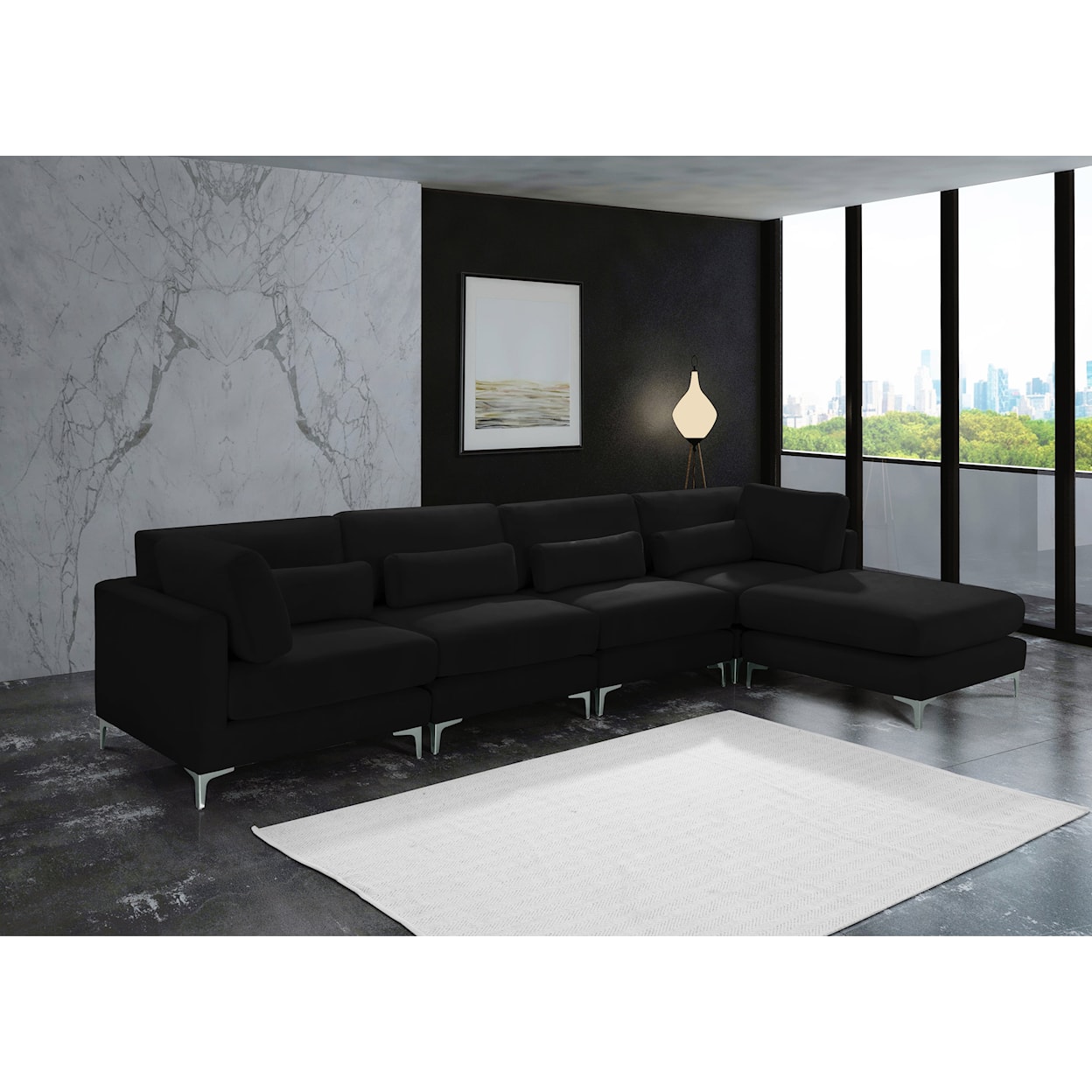 Meridian Furniture Julia Modular Sectional (5 Boxes)