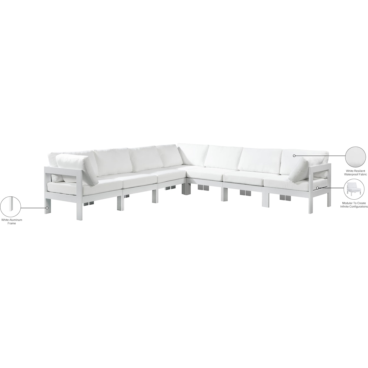 Meridian Furniture Nizuc Modular Sectional