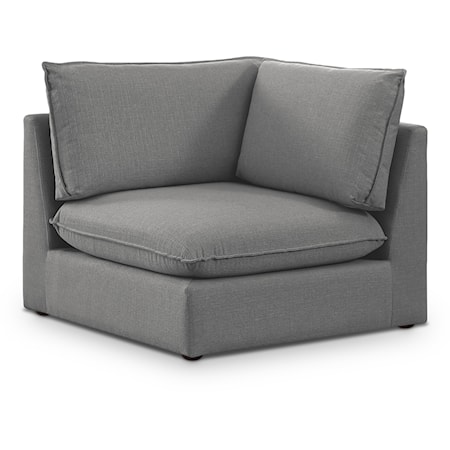 Mackenzie Grey Durable Linen Textured Corner Chair