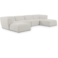 Miramar Cream Durable Linen Textured Modular Sectional