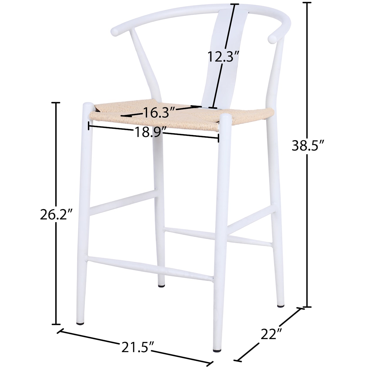 Meridian Furniture Beck Armless Stool